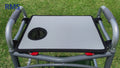 universal walker tray with cup holder attached to walker